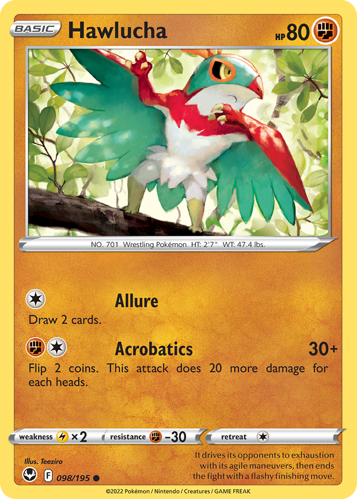 Hawlucha — SWSH12: Silver Tempest #098/195