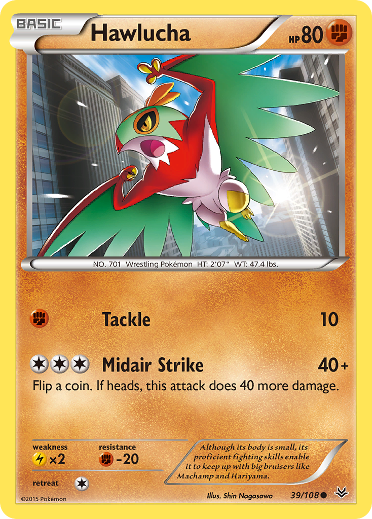 Hawlucha — XY - Roaring Skies #39/108