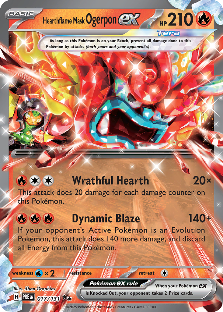 Hearthflame Mask Ogerpon ex — SV: Prismatic Evolutions #017/131