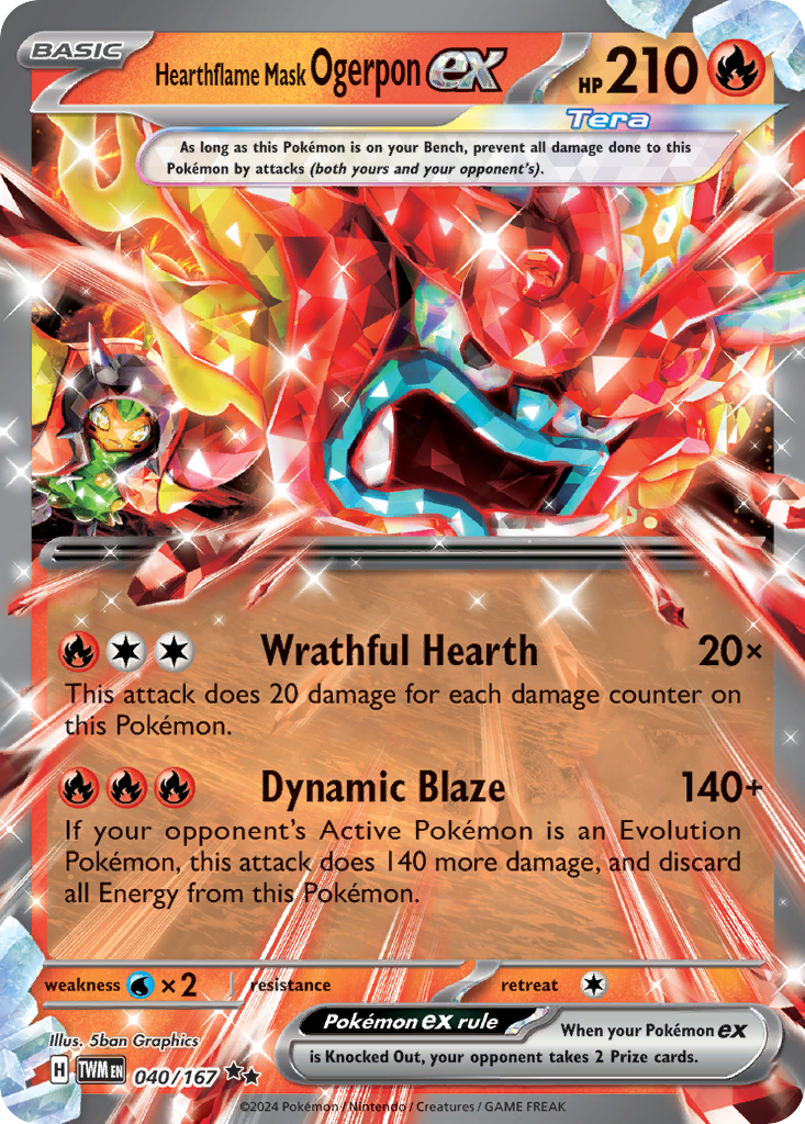 Hearthflame Mask Ogerpon ex — SV06: Twilight Masquerade #040/167