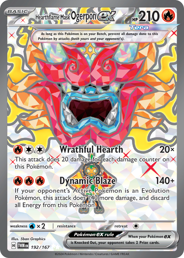 Hearthflame Mask Ogerpon ex — SV06: Twilight Masquerade #192/167