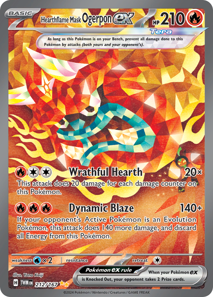 Hearthflame Mask Ogerpon ex — SV06: Twilight Masquerade #212/167