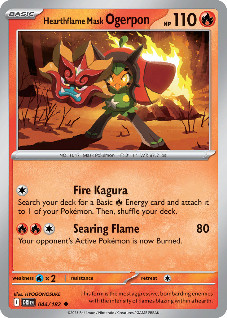 Hearthflame Mask Ogerpon — SV10: Destined Rivals #044/182