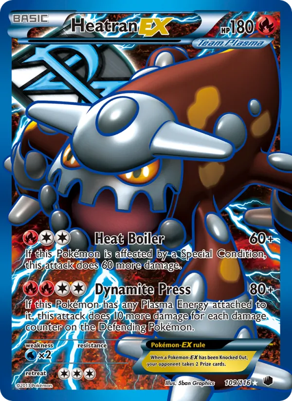 Heatran EX (Team Plasma) (Full Art) — Plasma Freeze #109/116