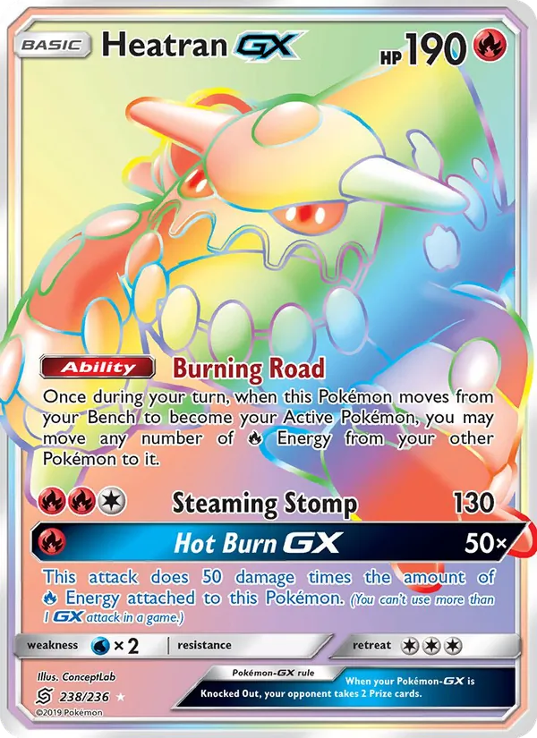 Heatran GX (Secret) — SM - Unified Minds #238/236