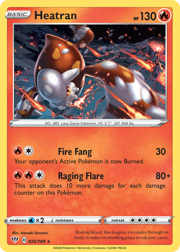 Heatran — SWSH03: Darkness Ablaze #025/189