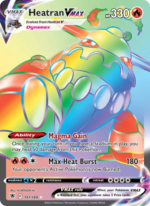 Heatran VMAX (Secret) — SWSH10: Astral Radiance #191/189