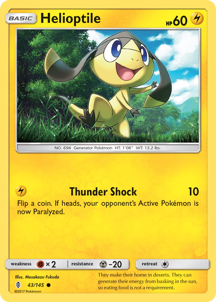 Helioptile — SM - Guardians Rising #43/145