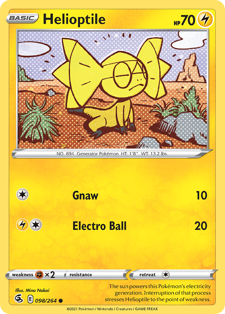 Helioptile — SWSH08: Fusion Strike #098/264