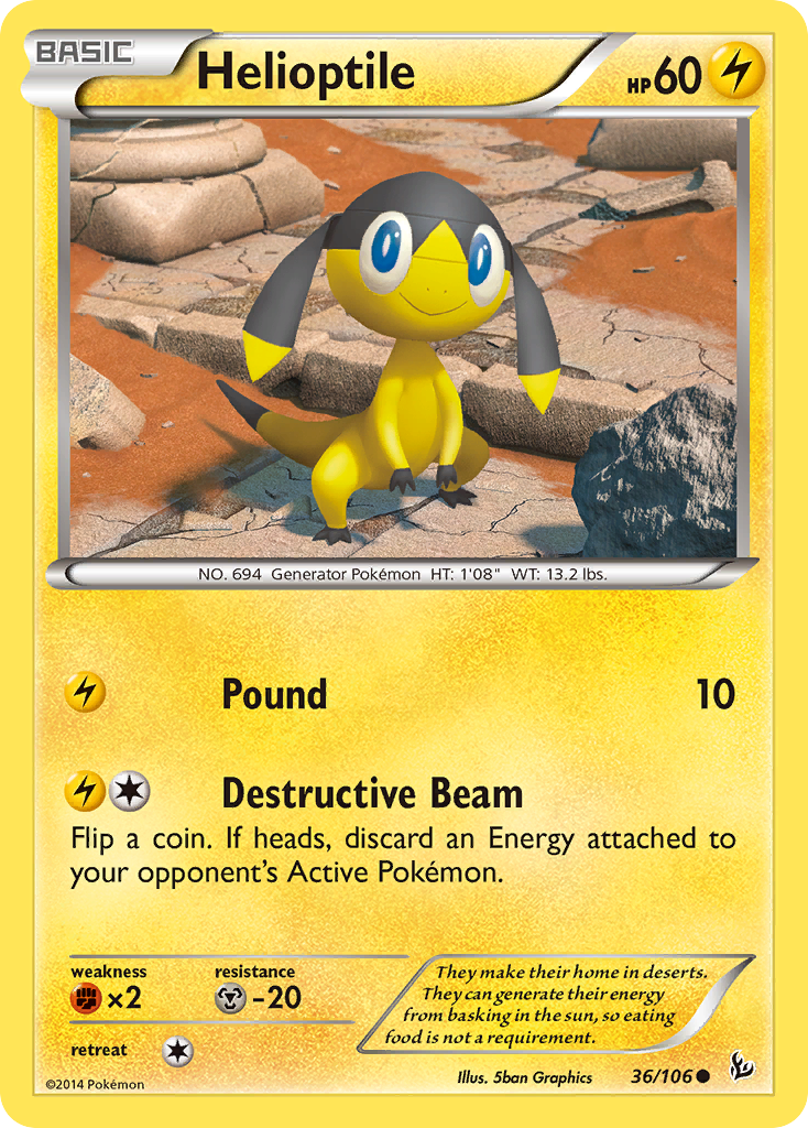 Helioptile — XY - Flashfire #36/106
