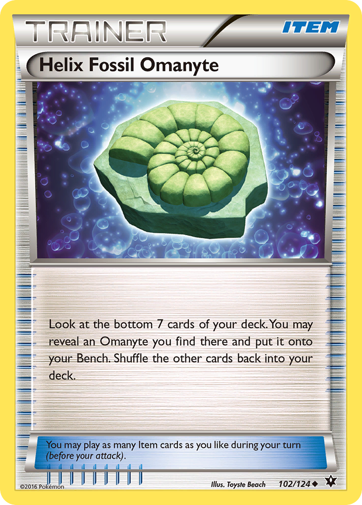 Helix Fossil Omanyte — XY - Fates Collide #102/124