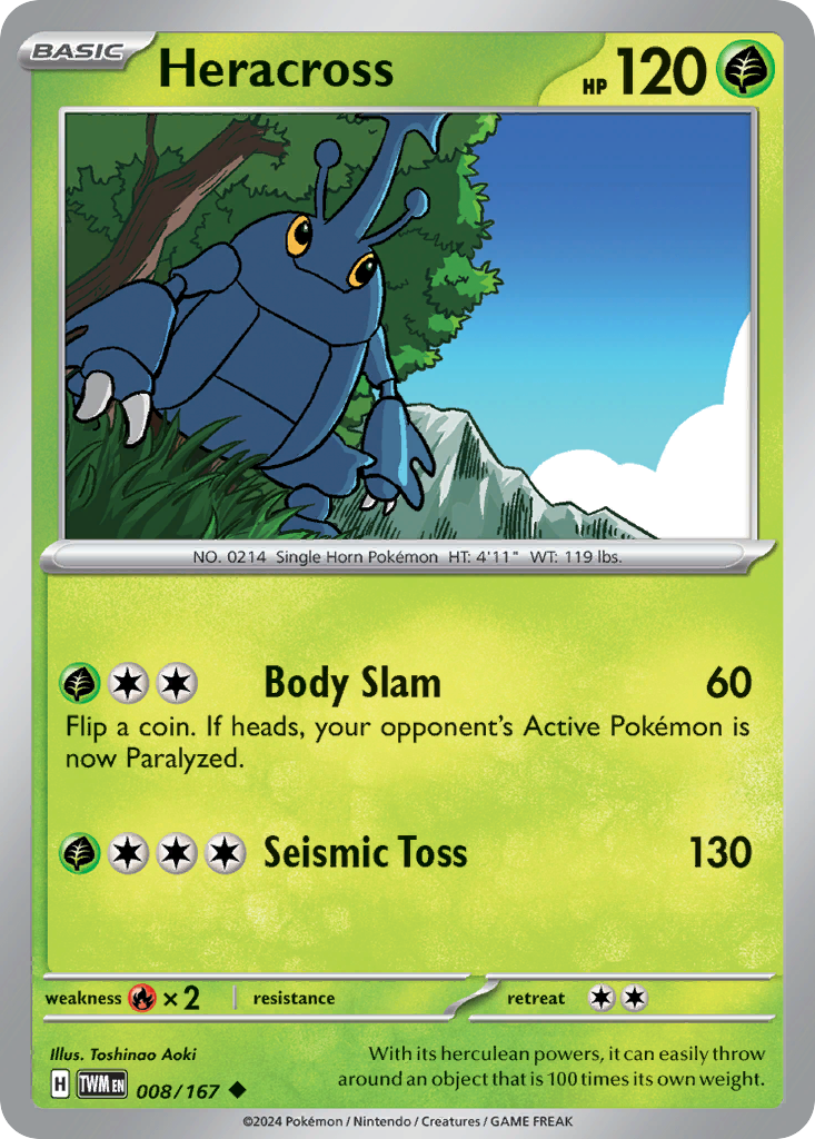 Heracross — SV06: Twilight Masquerade #008/167