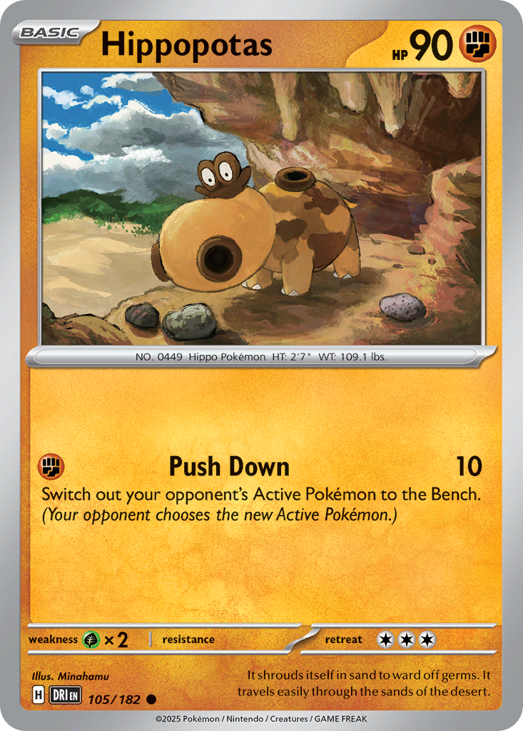 Hippopotas — SV10: Destined Rivals #105/182