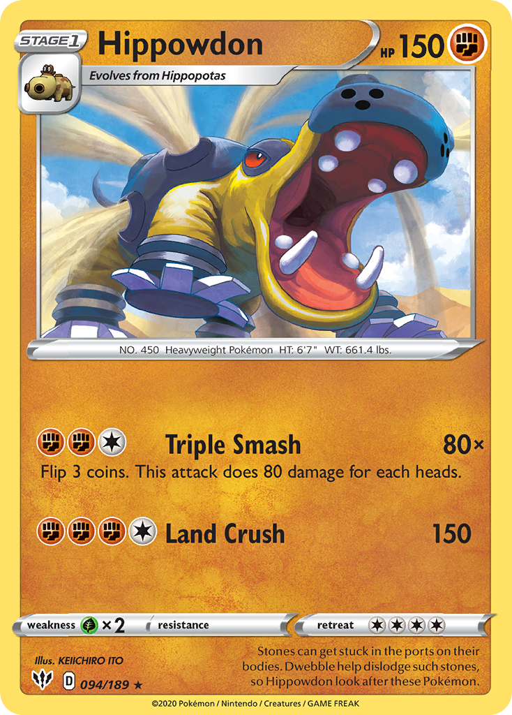 Hippowdon — SWSH03: Darkness Ablaze #094/189