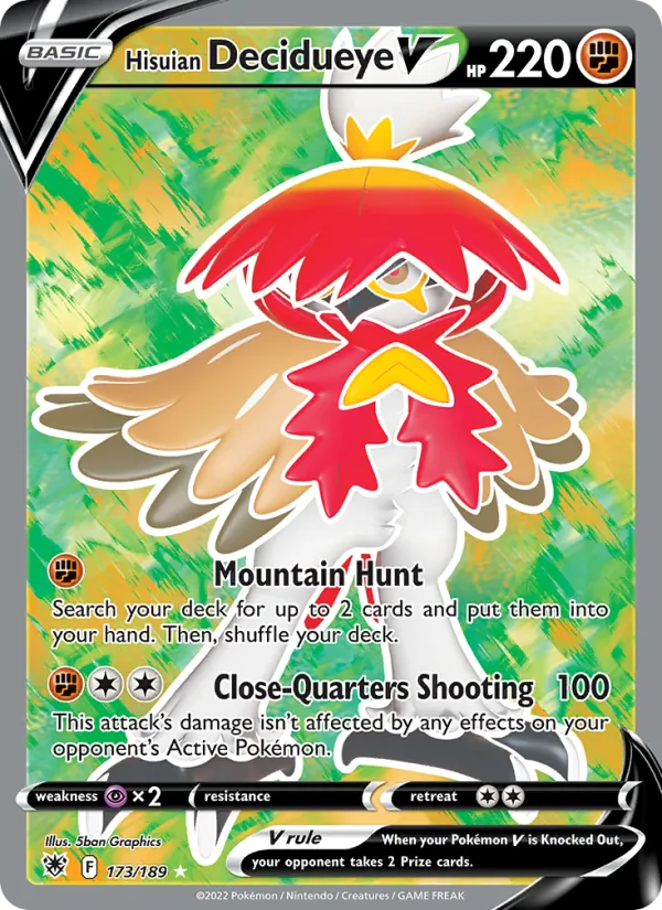 Hisuian Decidueye V (Full Art) — SWSH10: Astral Radiance #173/189