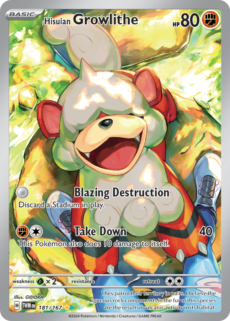 Hisuian Growlithe — SV06: Twilight Masquerade #181/167