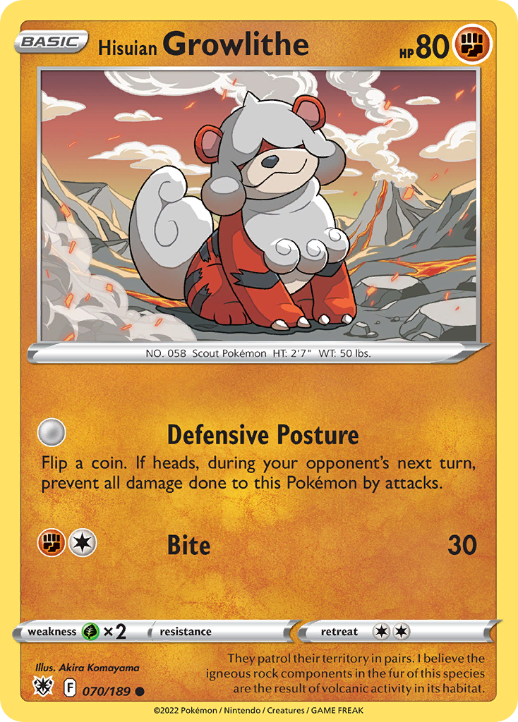 Hisuian Growlithe — SWSH10: Astral Radiance #070/189