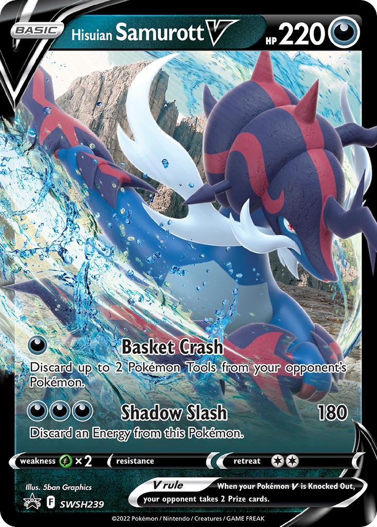 Hisuian Samurott V — SWSH: Sword & Shield Promo Cards #SWSH239
