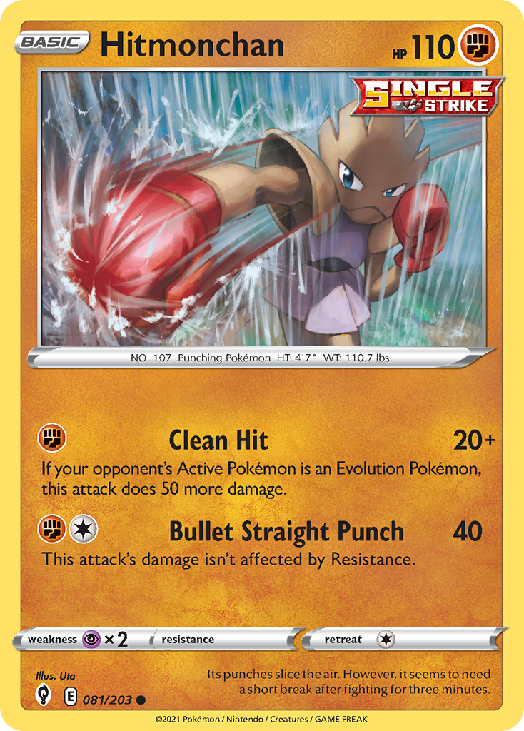 Hitmonchan — SWSH07: Evolving Skies #081/203