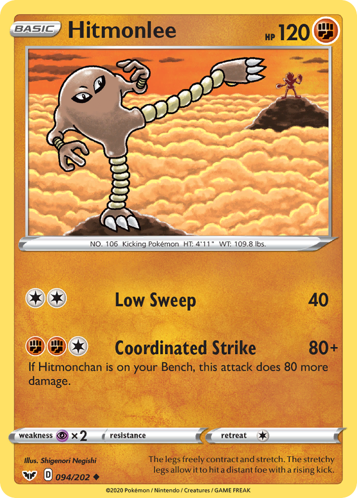 Hitmonlee — SWSH01: Sword & Shield Base Set #094/202