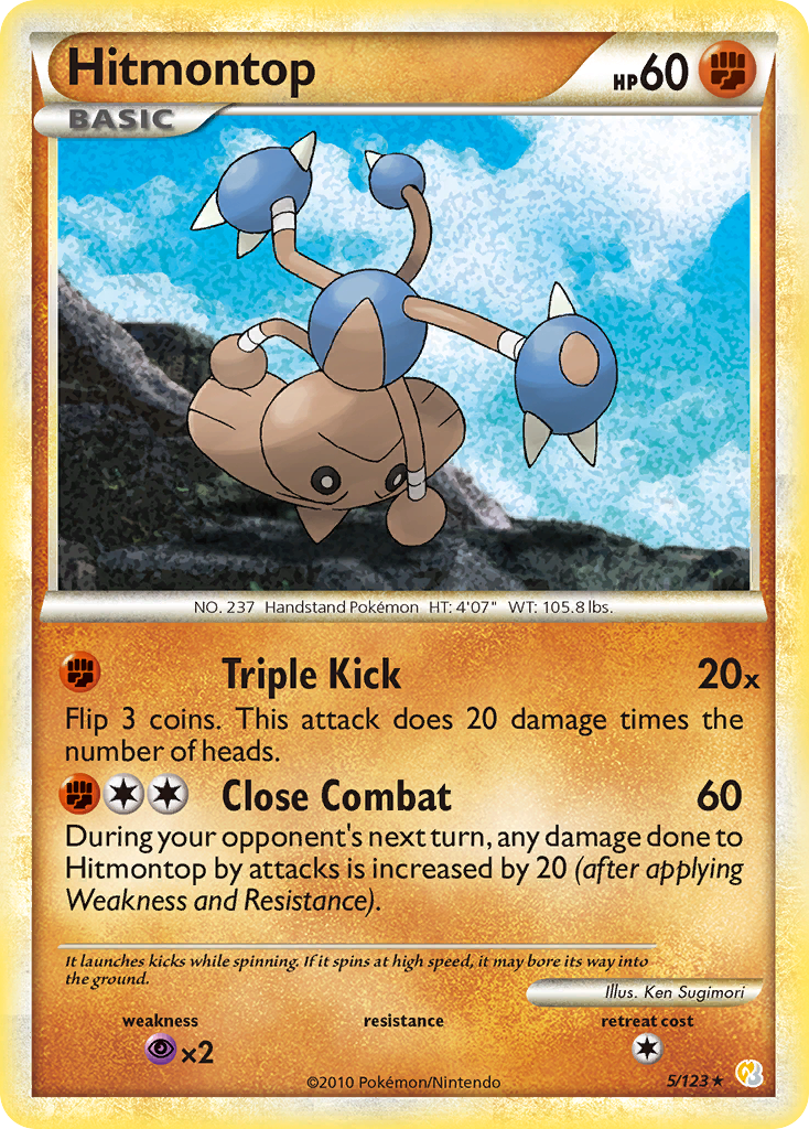 Hitmontop — HeartGold SoulSilver #5/123