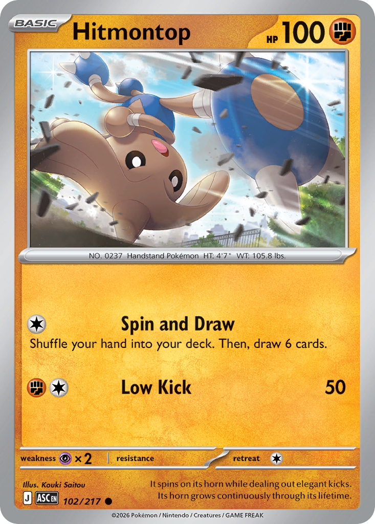 Hitmontop — ME: Ascended Heroes #102/217