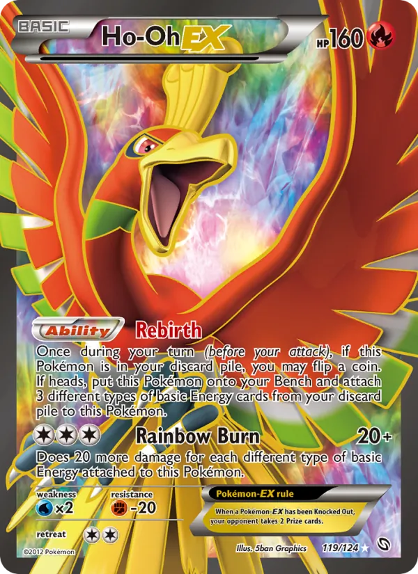 Ho-Oh Ex (119 Full Art) — Dragons Exalted #119/124