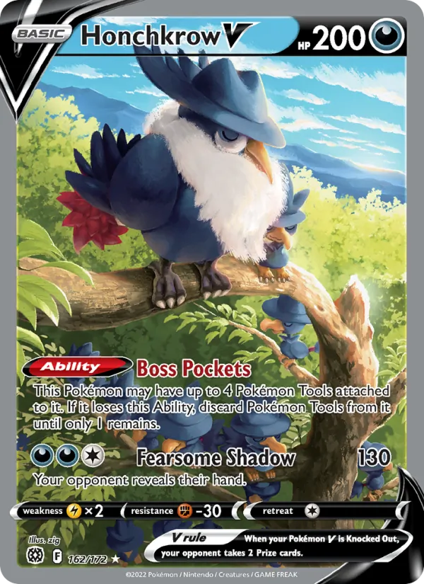 Honchkrow V (Alternate Full Art) — SWSH09: Brilliant Stars #162/172