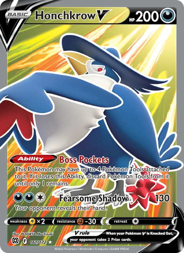 Honchkrow V (Full Art) — SWSH09: Brilliant Stars #161/172