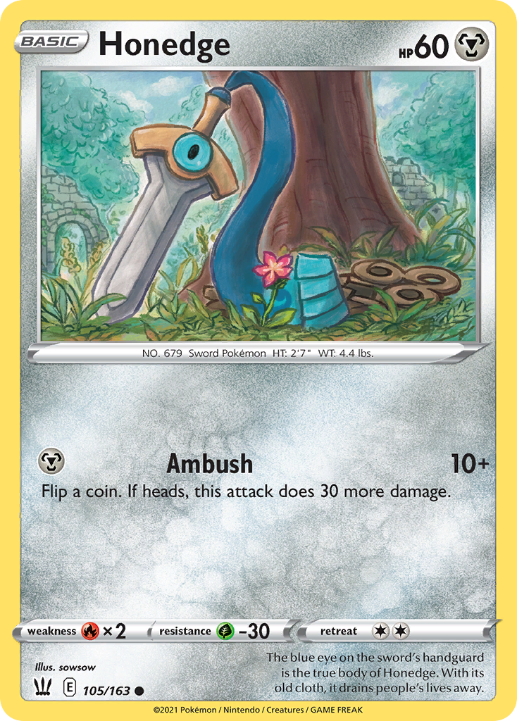 Honedge — SWSH05: Battle Styles #105/163