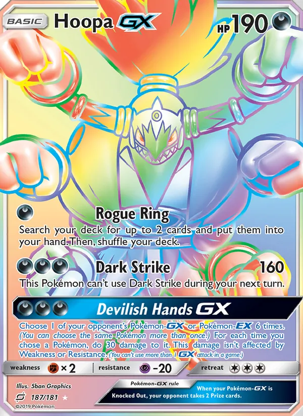 Hoopa GX (Secret) — SM - Team Up #187/181