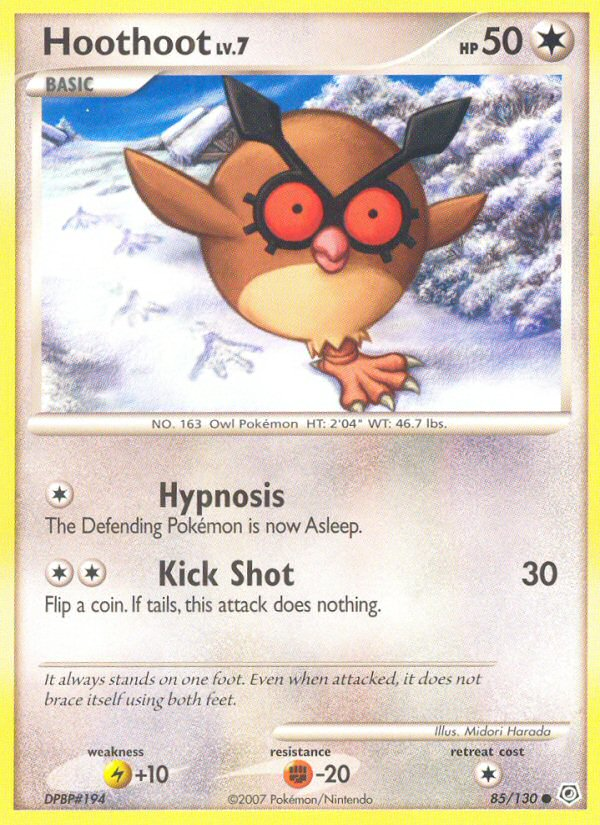 Hoothoot — Diamond and Pearl #85/130