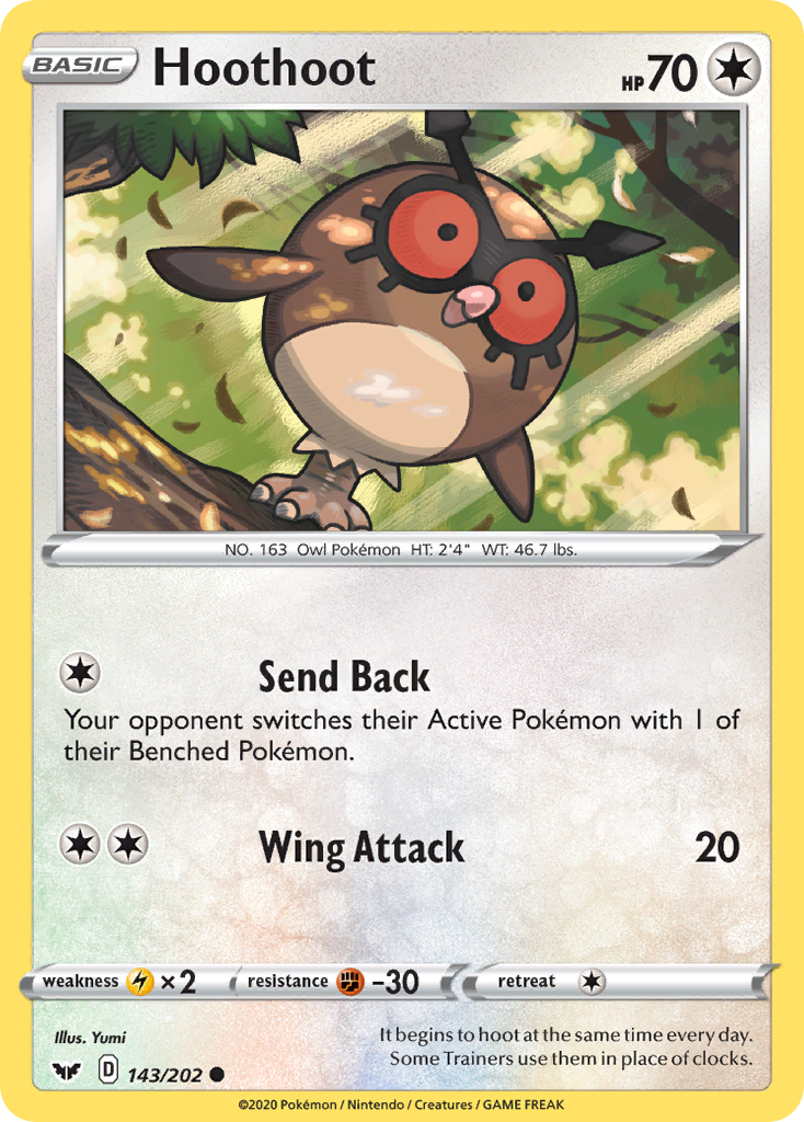 Hoothoot — SWSH01: Sword & Shield Base Set #143/202
