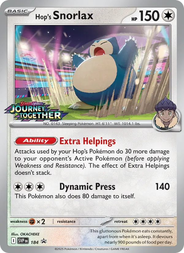 Hop's Snorlax — SV: Scarlet & Violet Promo Cards #184