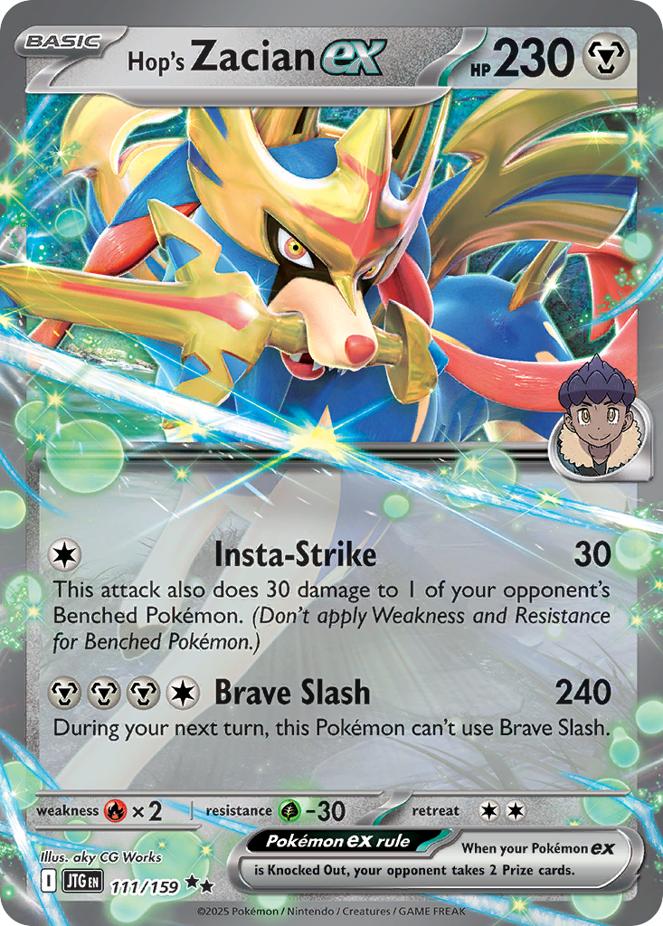 Hop's Zacian ex — SV09: Journey Together #111/159