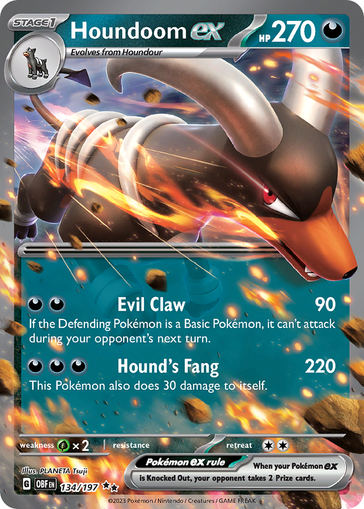 Houndoom ex — SV03: Obsidian Flames #134/197