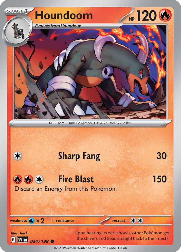 Houndoom — SV01: Scarlet & Violet Base Set #034/198
