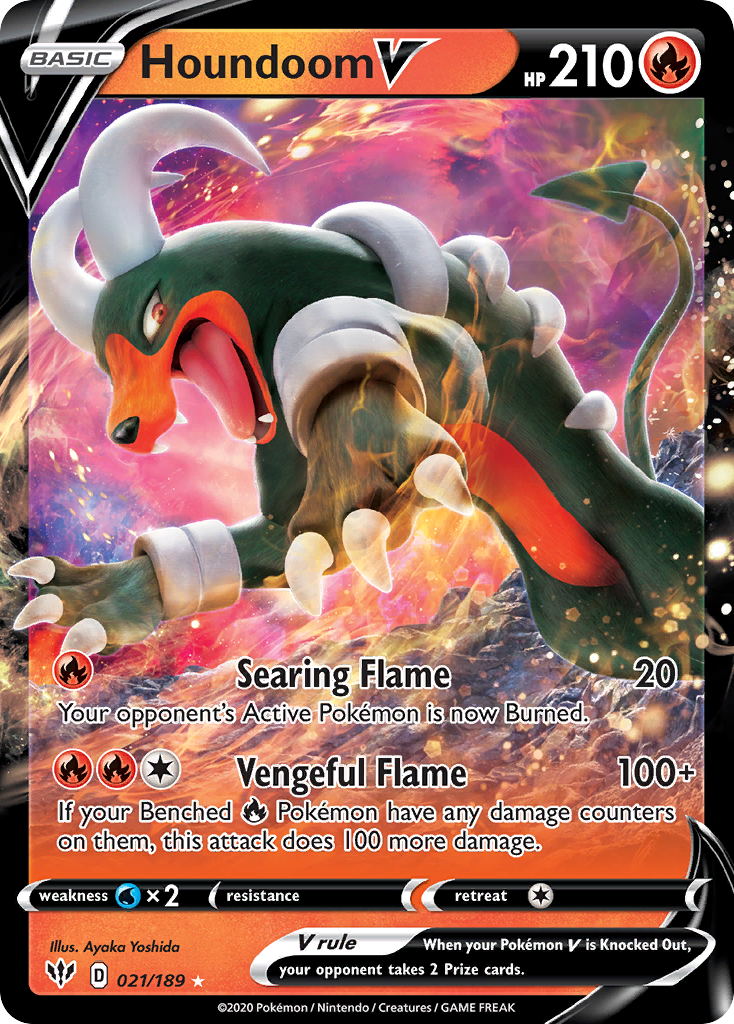 Houndoom V — SWSH03: Darkness Ablaze #021/189