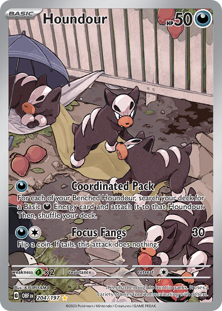 Houndour — SV03: Obsidian Flames #204/197