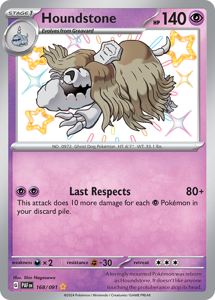 Houndstone — SV: Paldean Fates #168/091