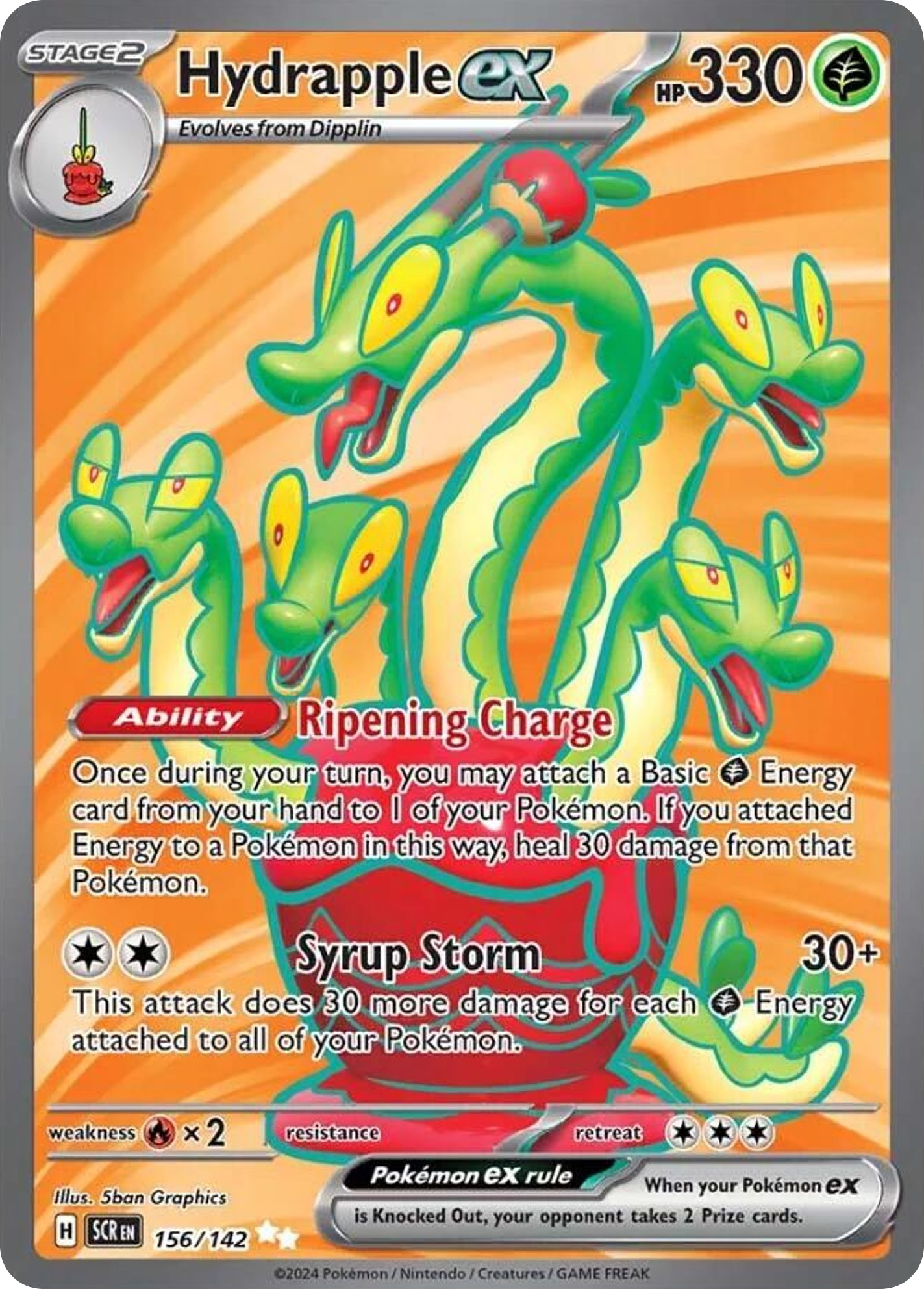 Hydrapple ex — SV07: Stellar Crown #156/142
