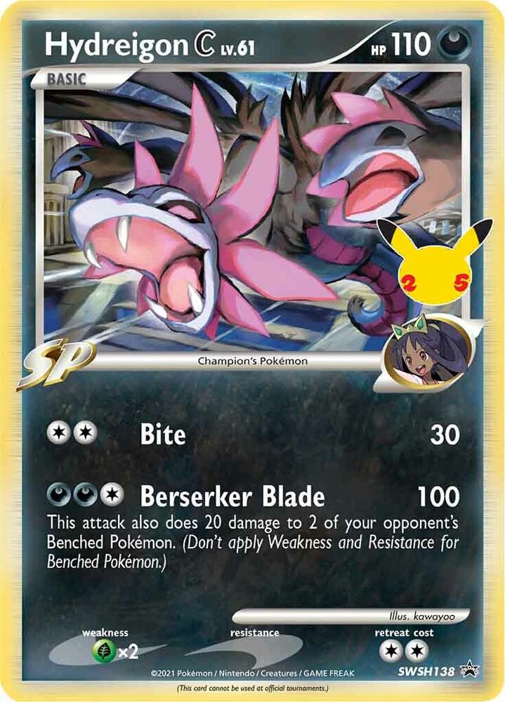 Hydreigon C lv.61 — SWSH: Sword & Shield Promo Cards #SWSH138