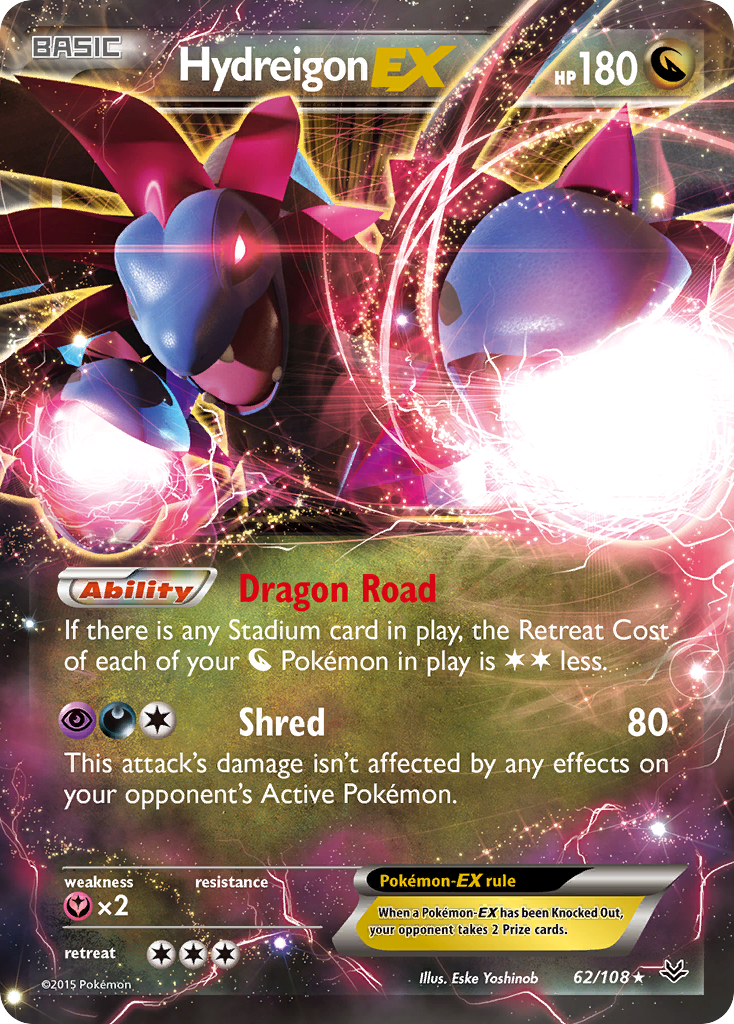 Hydreigon EX — XY - Roaring Skies #62/108