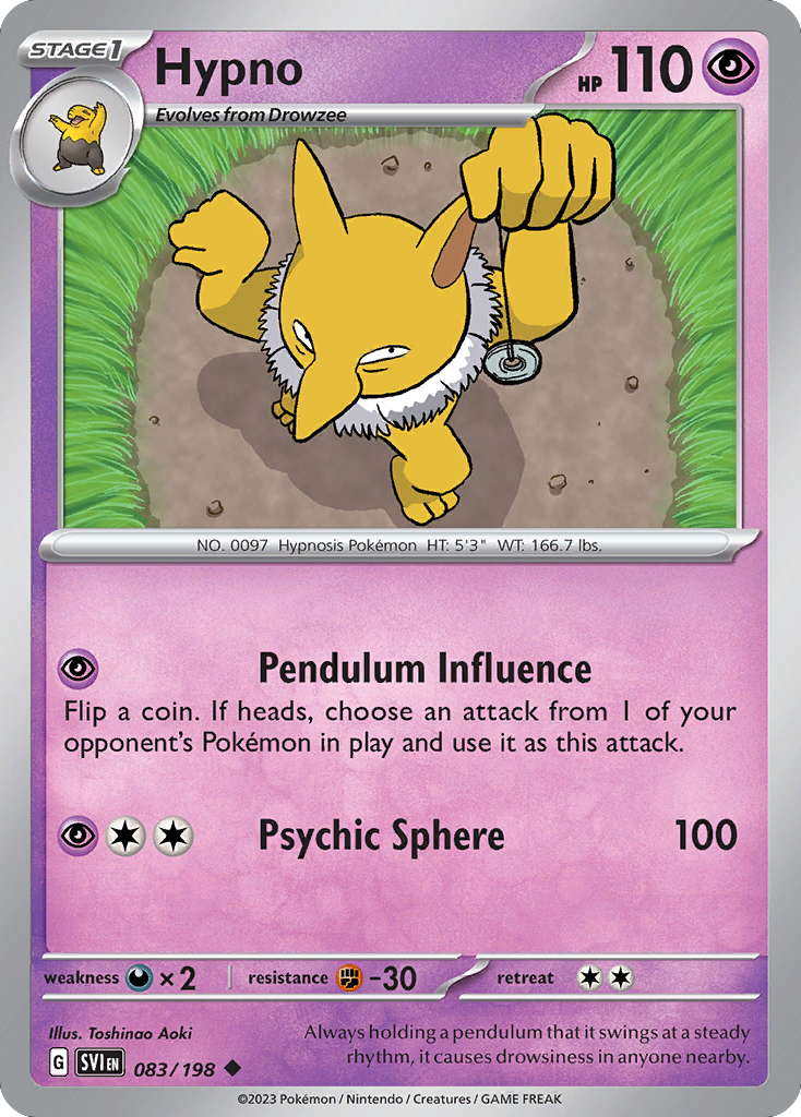 Hypno — SV01: Scarlet & Violet Base Set #083/198