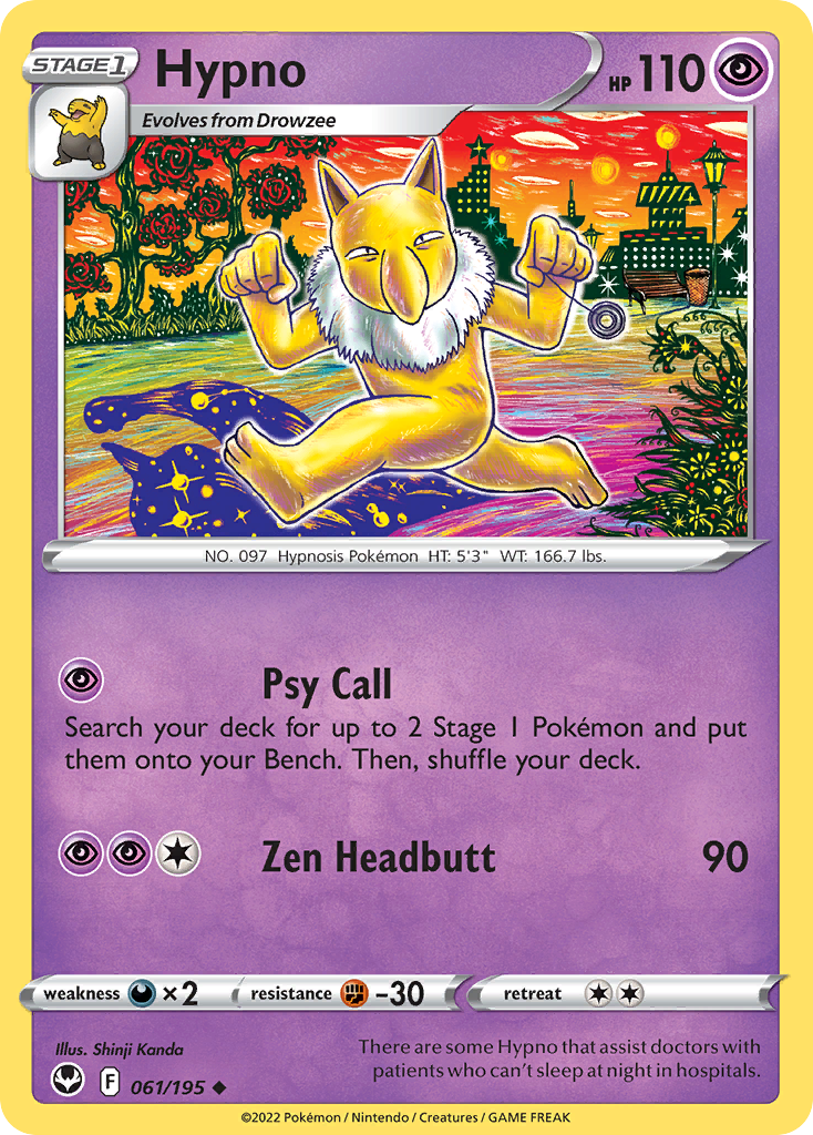 Hypno — SWSH12: Silver Tempest #061/195