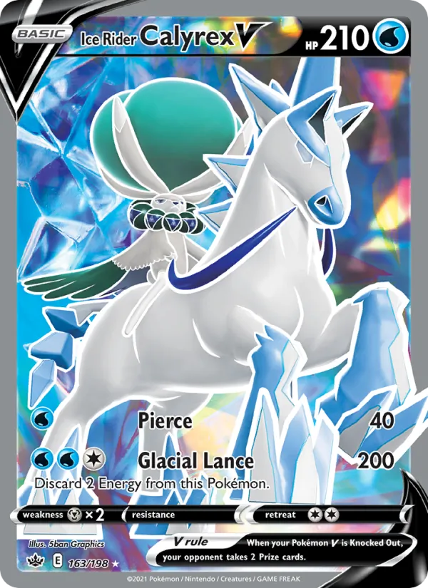 Ice Rider Calyrex V (Full Art) — SWSH06: Chilling Reign #163/198