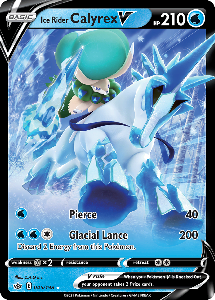 Ice Rider Calyrex V — Prize Pack Series Cards #045/198