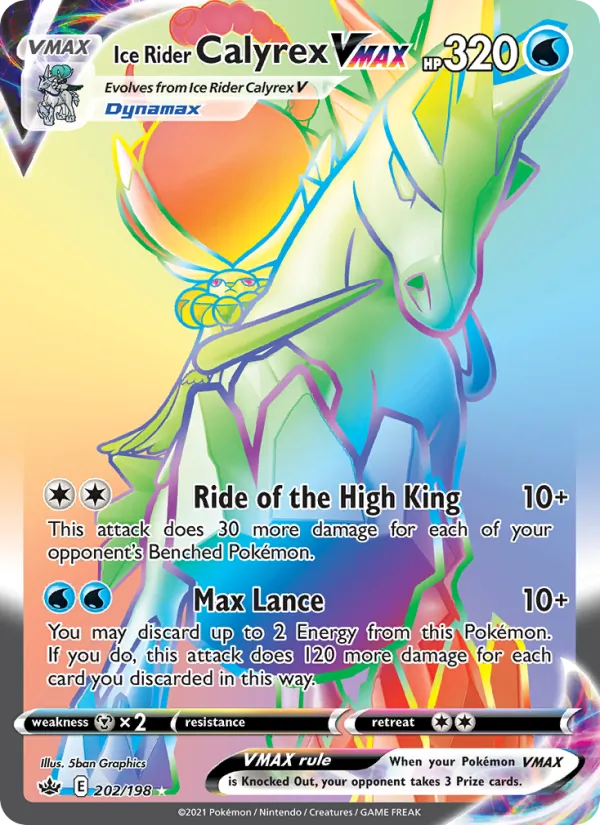 Ice Rider Calyrex VMAX (Secret) — SWSH06: Chilling Reign #202/198