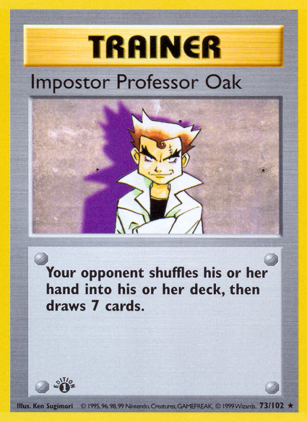 Impostor Professor Oak — Base Set (Shadowless) #073/102