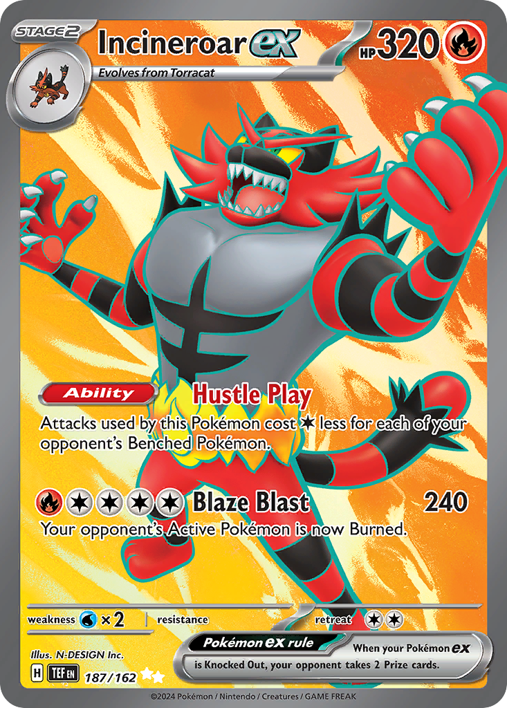 Incineroar ex — SV05: Temporal Forces #187/162